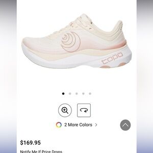 Topo Athletic Aura in Rose/cream. Size 11